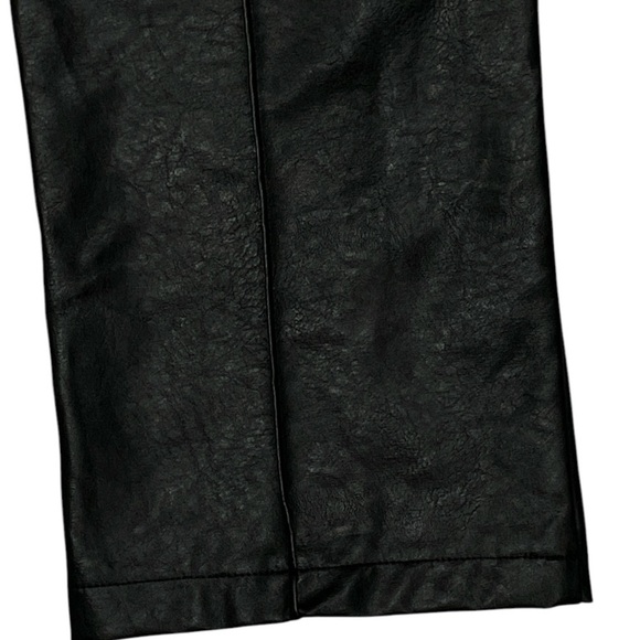 PRINCESS POLLY ENCORE Black Faux Leather Women's Straight Leg Pants Size 8 - Picture 8 of 8